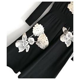 Chanel-Chanel Paris-Monaco Applique Cashmere Dress-Black