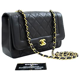 Chanel-CHANEL Classic Single Flap Chain Shoulder Bag Crossbody Black-Black