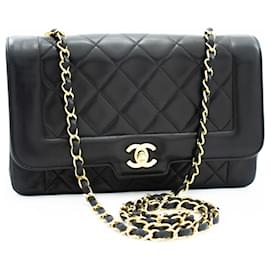Chanel-CHANEL Classic Single Flap Chain Shoulder Bag Crossbody Black-Black