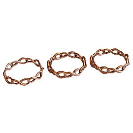 Tiffany & Co 3 bagues Infinity en Rubedo Metal Rose