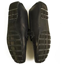 Louis Vuitton-Louis Vuitton Men's Blue Epi Leather Moccasin Car Shoes Loafers 8 rubber soles-Blue