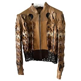 Maison Martin Margiela-leather jacket-Brown