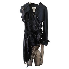 Maison Martin Margiela Gabardina reciclada Azul marino