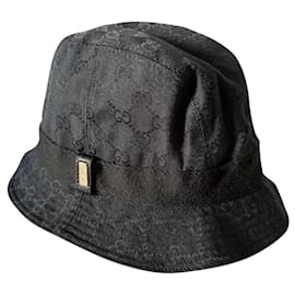 Gucci-Cotton bucket hat-Black