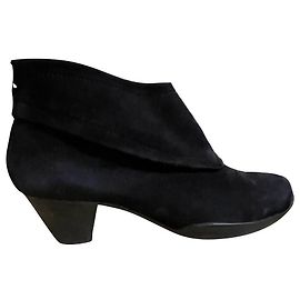 Autre Marque ARCHE Black Nubuck Ankle Boots Black