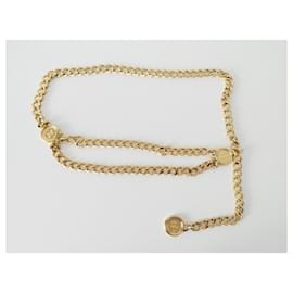 Chanel-Chanel belt golden chain medallion-Golden