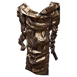 Vestido de jersey prateado Dolce & Gabbana de manga comprida Prata