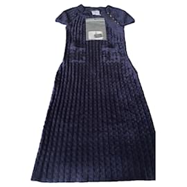 Chanel-New Chanel 10A Knitted Viscose dress-Dark blue