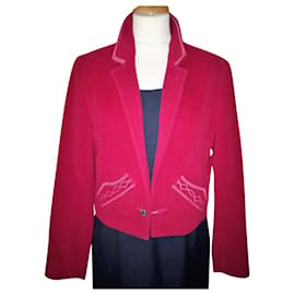 Agnès b.-AGNES B TRENDY WOOL TAILORED JACKET T3 OR T40/42-Red