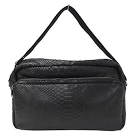 Saint Laurent bag men's shoulder bag python shawl Black