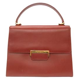 Yves Saint Laurent-Yves Saint Laurent Vintage Leather Brown Gold Hardware Handbag Bag Brown-Brown,Gold hardware