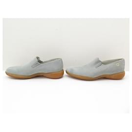 Louis Vuitton-LOUIS VUITTON SHOES LV CUP MOCCASIN 42 BLUE SUEDE LEATHER SHOES-Blue