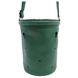 Hermès BORSA A SECCHIELLO VINTAGE HERMES MANGEOIRE IN PELLE EPSOM VERDE BORSA A MANO VERDE Verde
