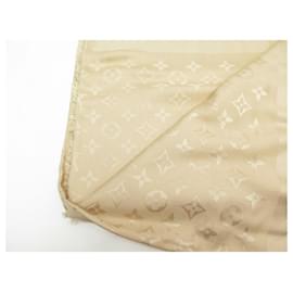 Louis Vuitton-scarf louis vuitton m72412 MONOGRAM SHAWL IN SILK AND WOOL BEIGE SHAWL-Beige