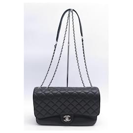 Chanel-CHANEL CLASSIC TIMELESS HANDBAG 4 HAND BAG BLACK LEATHER BELLOWS-Black