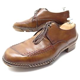 Berluti-BERLUTI DERBY SHOES 2 carnations 1073 7.5 41.5 IN CAMEL LEATHER SHOES-Caramel
