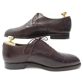 Autre Marque-CROCKETT AND JONES RICHELIEU SHOES 7E 41 BROWN LEATHER STAINLESS STEEL SHOES-Brown