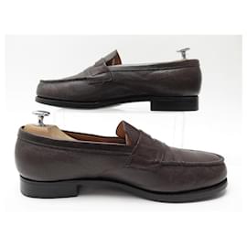 JM Weston-JM WESTON SHOES 180 Church´s Loafers 7.5E 42 LIZARD LEATHER LOAFERS SHOES-Brown