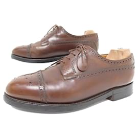 JM Weston-JM WESTON SHOES 579 DERBY TRIPLE INSOLES 8.5E 42.5 WIDE LEATHER SHOES-Brown