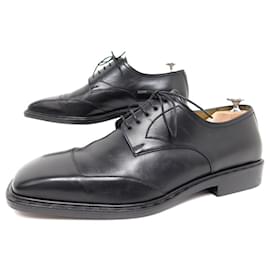 Louis Vuitton-SAPATOS LOUIS VUITTON DERBY 7.5 41.5 Sapatos de couro preto-Preto