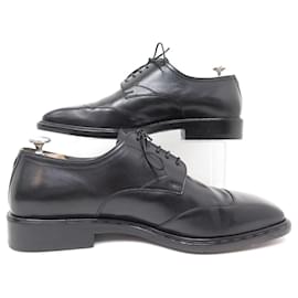 Louis Vuitton-SAPATOS LOUIS VUITTON DERBY 7.5 41.5 Sapatos de couro preto-Preto