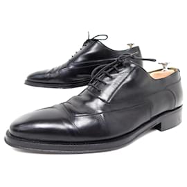 Gucci-gucci shoes 111-5273 RICHELIEU OXFORD 41.5 IT 42.5 EN BLACK LEATHER SHOES-Black