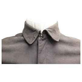 Christian Dior-JACKET DIOR MEN JACKET HARRINGTON HEDI SLIMANE M 48 NUBUCK LEATHER JACKET-Brown