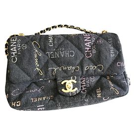 Chanel Bolsa jeans Preto