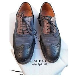 Heschung Leather Lace Ups Black Black