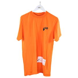 Off White Top Blanco Roto M Naranja