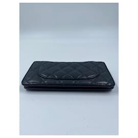 Chanel-Black Lambskin Leather Chanel Wallet-Black