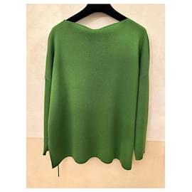 Pier Antonio Gaspari-Green wool knit top-Green