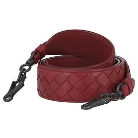 Tracolla per borsa in pelle intrecciata Bottega Veneta Rosso