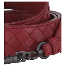 Bottega Veneta-Bottega Veneta Intrecciato Leather Bag Strap-Red