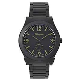 Salvatore Ferragamo-Ferragamo Gancini Bracelet Watch-Black