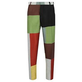 Bottega Veneta pantalones con estampado de parches multicolores Multicolor