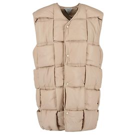 Bottega Veneta Ärmellose Steppweste Beige