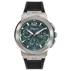 Salvatore Ferragamo F-80 Titanium Tech Silicone Watch Grey