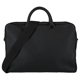 Bottega Veneta-Bottega Veneta Top Handle Leather Briefcase-Black