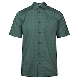 Bottega Veneta-Bottega Veneta Short Sleeve Button Up Shirt-Green