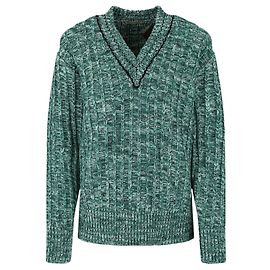 Bottega Veneta Strickpullover mit V-Ausschnitt Grün