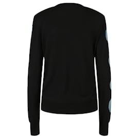 Bottega Veneta-Bottega Veneta Arm Dot Printed Wool Sweater-Black
