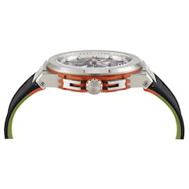 Salvatore Ferragamo-Salvatore Ferragamo F-80 Titanium Tech Silicone Watch-Grey