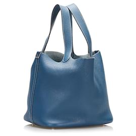 Hermès-Clemence Picotin Lock MM-Blue