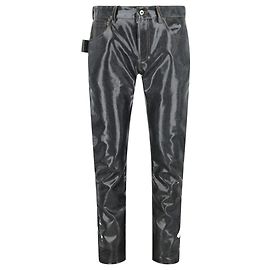 Pantaloni in denim lucido di Bottega Veneta Blu
