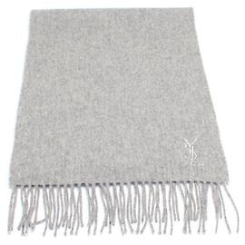 Yves Saint Laurent sciarpa di lana Grigio