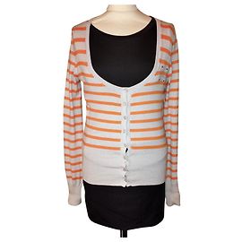 Jean Paul Gaultier GAULTIER JEAN PAUL WESTE PULLOVER BAYADERE TS OR 34/38 Beige