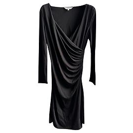Lk Bennett vestido de viscose drapeado preto Preto