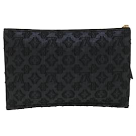 Louis Vuitton-LOUIS VUITTON Monogram Jaguar pochette zip plat Clutch Bag Noir M40836 BS3736-Noir