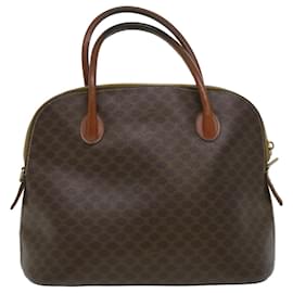 Céline-CELINE Macadam Canvas Shoulder Bag PVC Leather Brown Auth 35442-Brown